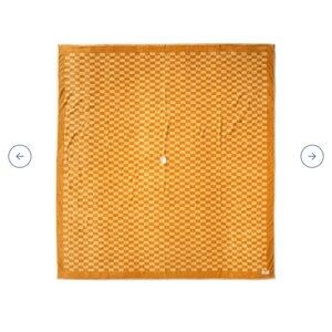 Vintage Gold Checker Beach blanket